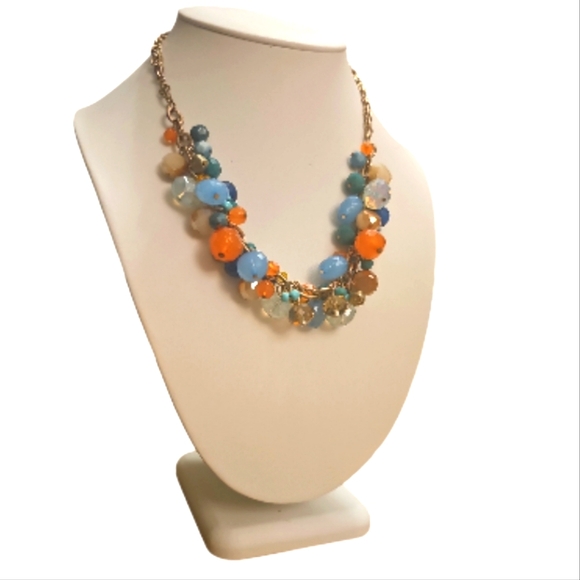 LOFT Jewelry - Vintage LOFT Julie Double Strand Multi Color Beaded Chain Necklace.